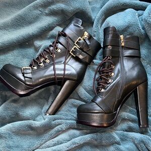 Stylish Black High Heel Boots